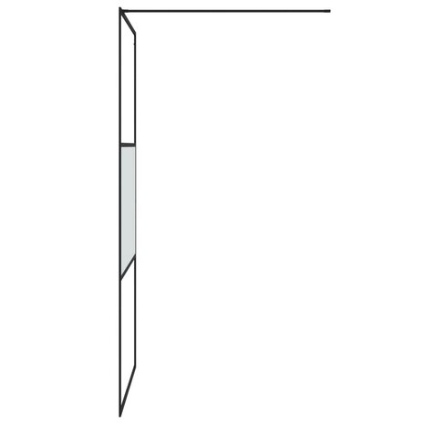 Inloopdouchewand 100x195 cm halfmat ESG-glas zwart 8720287052043 4