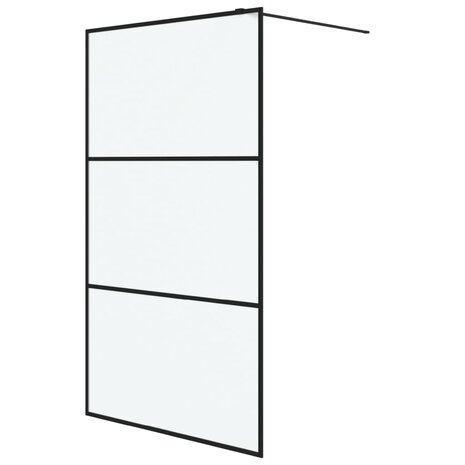 Inloopdouchewand 115x195 cm mat ESG-glas zwart 8720287052104 2