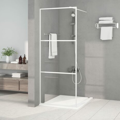 Inloopdouchewand 80x195 cm transparant ESG-glas wit 8720287052173 1