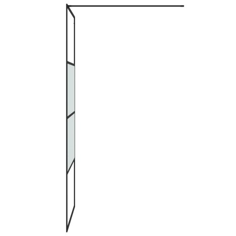 Inloopdouchewand 90x195 cm halfmat ESG-glas zwart 8720287052234 4