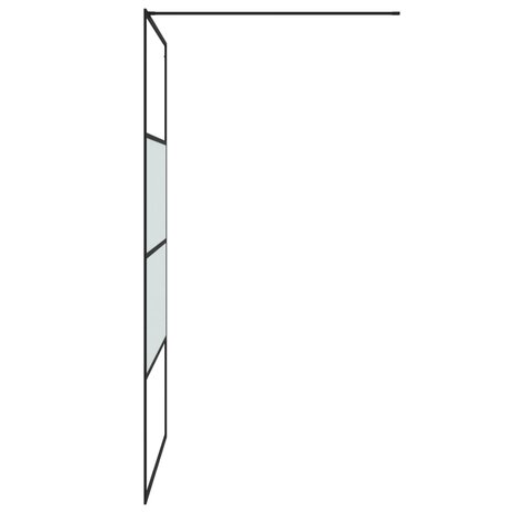 Inloopdouchewand 115x195 cm halfmat ESG-glas zwart 8720287052258 4