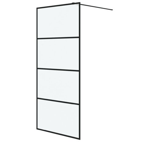 Inloopdouchewand 90x195 cm mat ESG-glas zwart 8720287052289 2