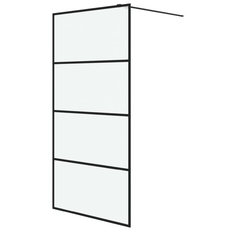 Inloopdouchewand 100x195 cm mat ESG-glas zwart 8720287052296 2