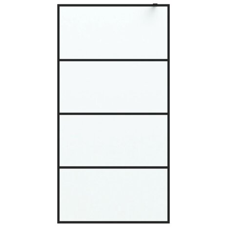 Inloopdouchewand 100x195 cm mat ESG-glas zwart 8720287052296 3