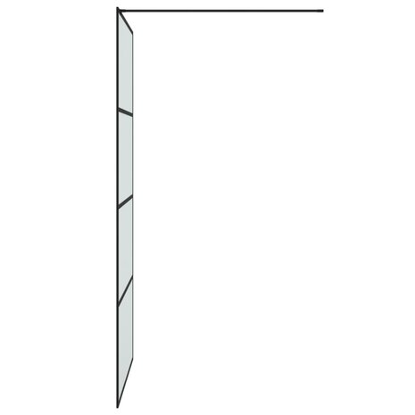 Inloopdouchewand 100x195 cm mat ESG-glas zwart 8720287052296 4