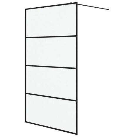 Inloopdouchewand 115x195 cm mat ESG-glas zwart 8720287052302 2