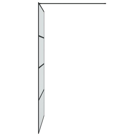 Inloopdouchewand 115x195 cm mat ESG-glas zwart 8720287052302 4