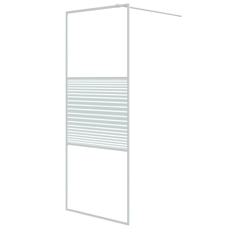 Inloopdouchewand 80x195 cm transparant ESG-glas wit 8720287052470 2