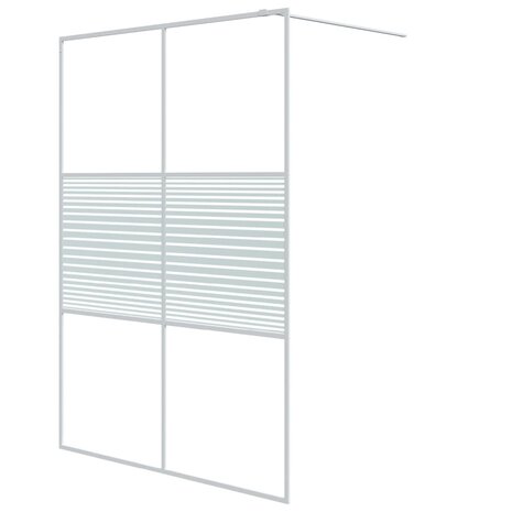 Inloopdouchewand 140x195 cm transparant ESG-glas wit 8720287052517 2