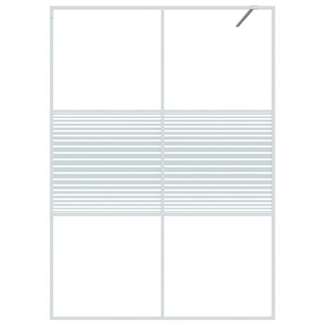 Inloopdouchewand 140x195 cm transparant ESG-glas wit 8720287052517 3