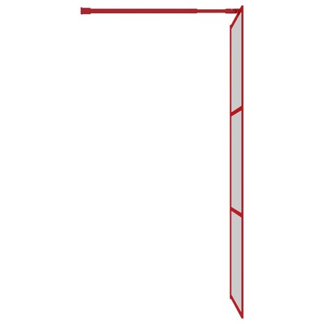 Inloopdouchewand transparant 80x195 cm ESG-glas rood 8720845941833 4