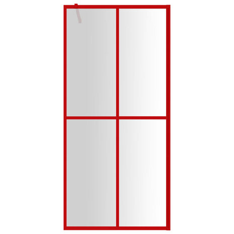 Inloopdouchewand transparant 90x195 cm ESG-glas rood 8720845941932 3