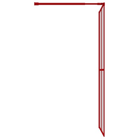 Inloopdouchewand transparant 90x195 cm ESG-glas rood 8720845941932 4