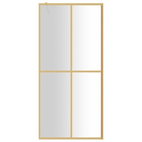 Inloopdouchewand transparant 90x195 cm ESG-glas goudkleurig 8720845941949 3