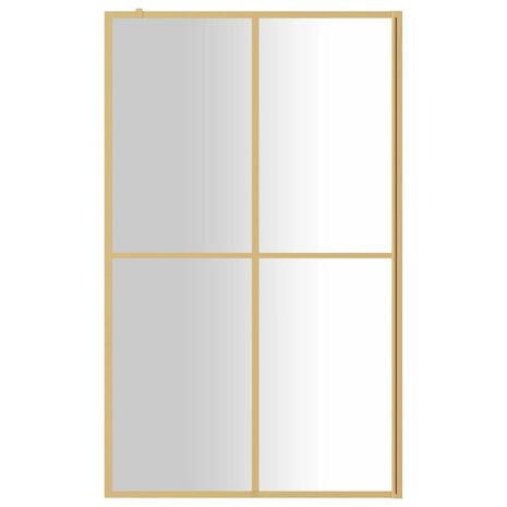 Inloopdouchewand transparant 118x195 cm ESG-glas goudkleurig 8720845941987 3