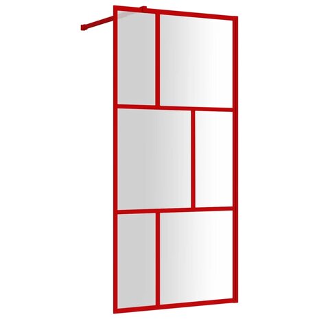 Inloopdouchewand transparant 90x195 cm ESG-glas rood 8720845942038 2