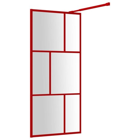 Inloopdouchewand transparant 90x195 cm ESG-glas rood 8720845942038 5