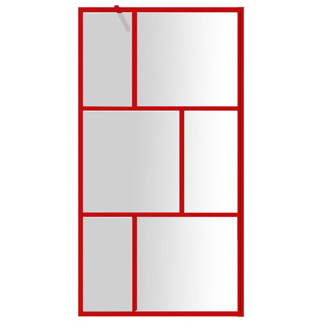 Inloopdouchewand transparant 115x195 cm ESG-glas rood 8720845942076 3