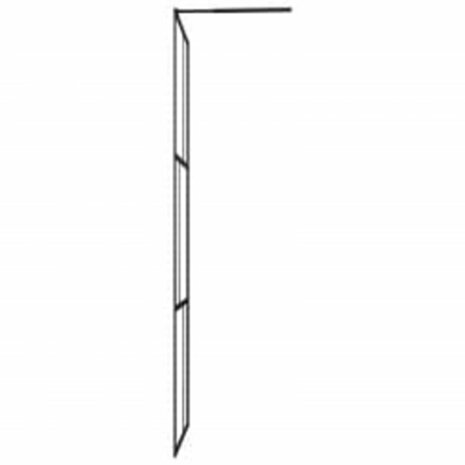 Inloopdouchewand met schap 90x195 cm ESG-glas aluminium zwart 8720845827694 6