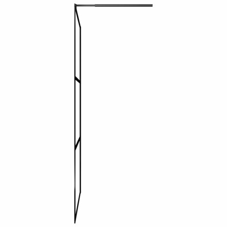 Inloopdouchewand met schap 100x195 cm ESG-glas aluminium zwart 8720845827809 6