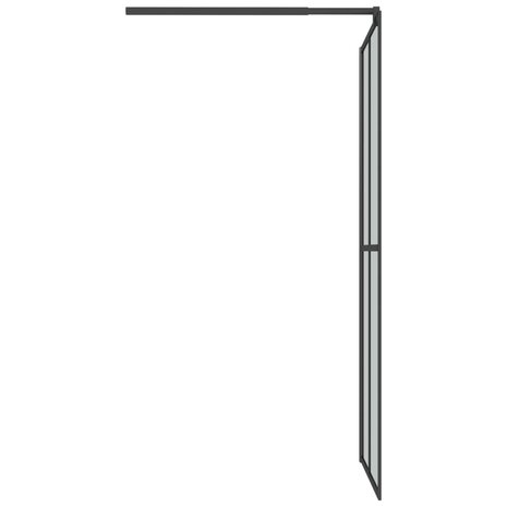 Inloopdouchewand met schap 100x195 cm ESG-glas aluminium zwart 8720845827861 6