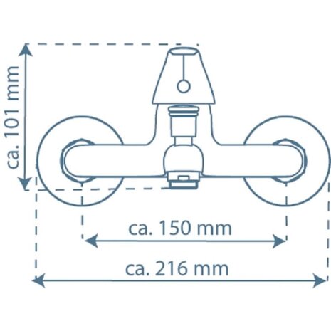 SCHÜTTE Badmengkraan ATHOS PLUS chroomkleurig 4008431413006 2