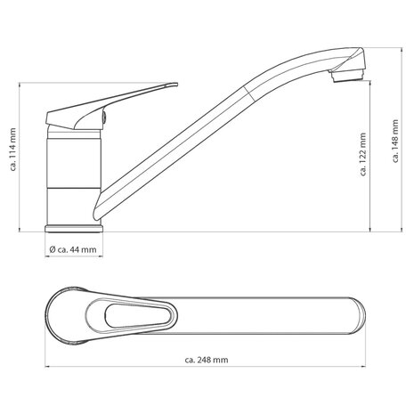 EISL Keukenmengkraan SPEED wit-chroomkleurig 9002560793478 4