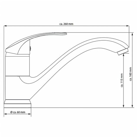 EISL Keukenmengkraan RIMINI chroomkleurig 9002560706065 4