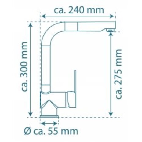 SCHÜTTE Keukenmengkraan met uittrekbare uitloop LONDON matzwart 4008431797601 5