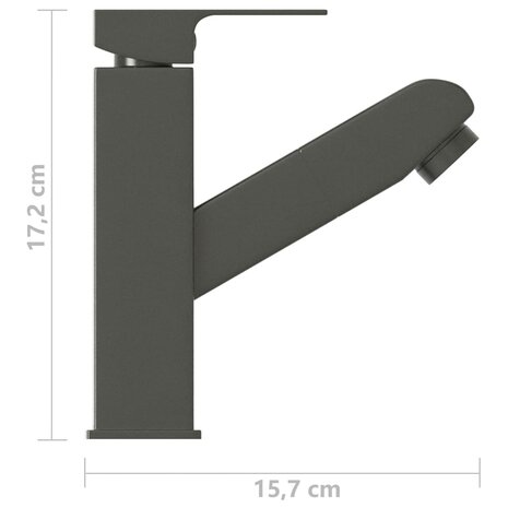 Wastafelkraan met uittrekfunctie 157x172 mm grijs 8720286204689 6