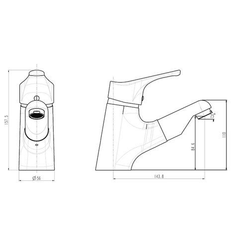 SCHÜTTE Wastafelmengkraan met uittrekbare uitloop ATTICA chroomkleurig 4008431221502 5