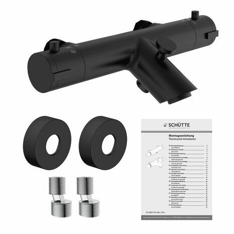 SCHÜTTE Bad-/douchemengkraan LONDON thermostatisch 5,5 cm matzwart 4008431524764 10