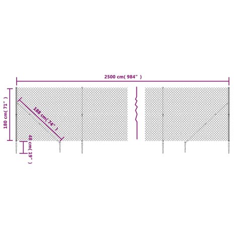 Gaashek met grondankers 1,8x25 m groen 8720845771478 5