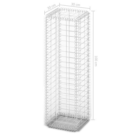 Schanskorf met deksels 100x30x30 cm gegalvaniseerd draad 8718475875529 5