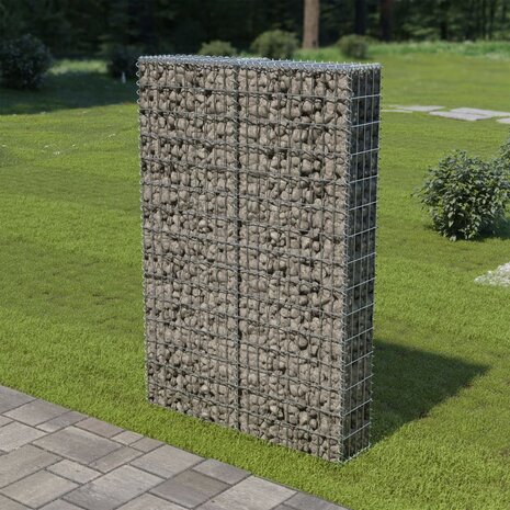 Schanskorfmuur met deksels 100x20x150 cm gegalvaniseerd staal 8719883592145 1