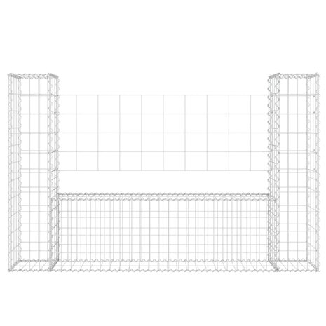 Schanskorf U-vormig met 2 palen 140x20x100 cm ijzer 8720286763988 3