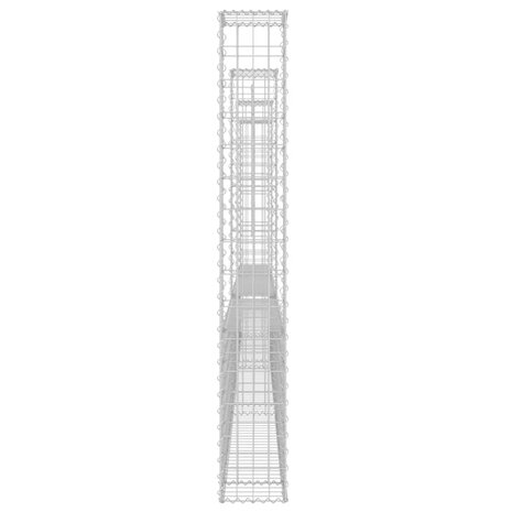 Schanskorf U-vormig met 4 palen 380x20x150 cm ijzer 8720286764077 4