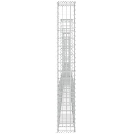 Schanskorf U-vormig met 6 palen 620x20x150 cm ijzer 8720286764091 4