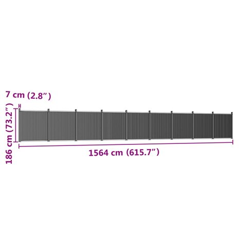 Schuttingpaneel 1564x186 cm HKC bruin 8721102675447 9