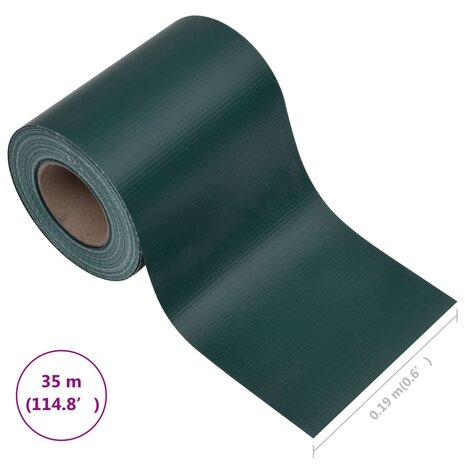 Tuinscherm 35x0,19 m PVC matgroen 8720286089224 10