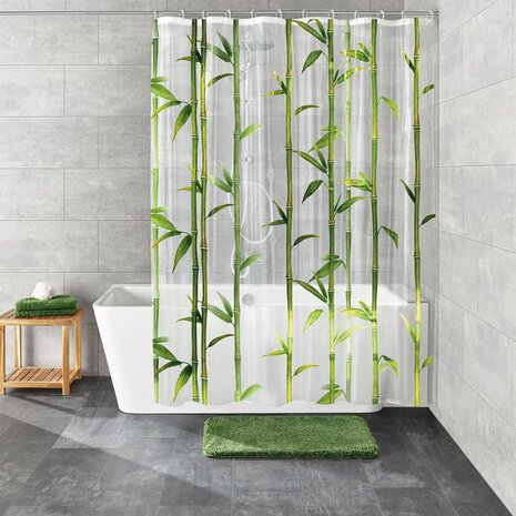 Kleine Wolke Douchegordijn Bamboo 180x200 cm groen 4004478241046 1