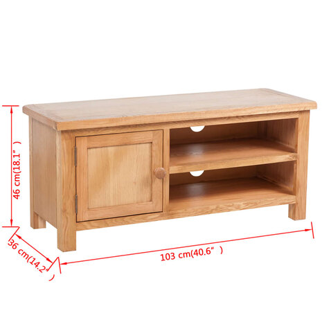 Tv-meubel 103x36x46 cm massief eikenhout 8718475923961 5