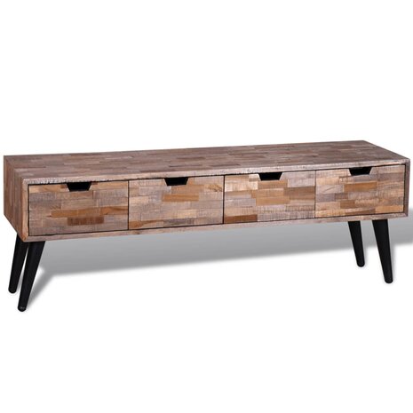 Tv-meubel met vier lades gerecycled teak 8718475931201 1