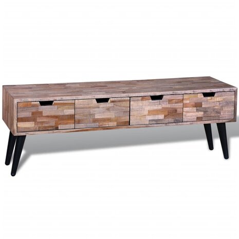 Tv-meubel met vier lades gerecycled teak 8718475931201 4