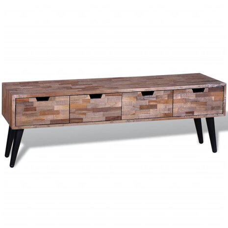 Tv-meubel met vier lades gerecycled teak 8718475931201 5