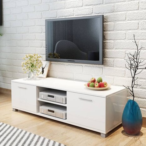 Tv-meubel 120x40,5x35 cm hoogglans wit 8718475977209 1