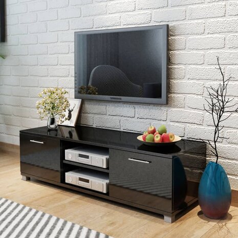 Tv-meubel 120x40,5x35 cm hoogglans zwart 8718475977216 1