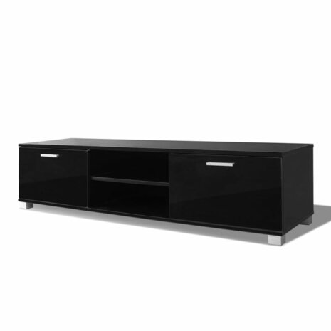 Tv-meubel 140x40,5x35 cm hoogglans zwart 8718475977230 2