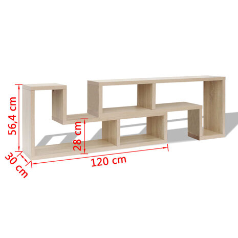 TV-meubel Dubbel L-vormige eiken 8718475977445 7