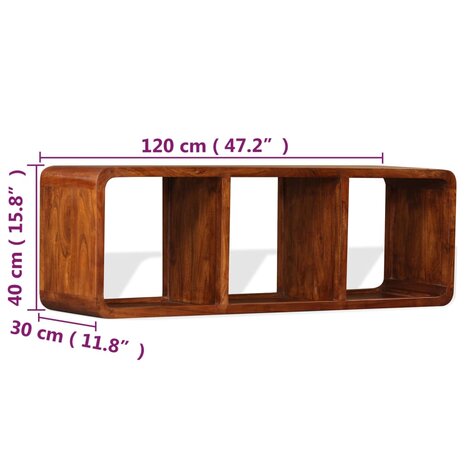 Tv-meubel 120x30x40 cm massief hout met honingafwerking 8718475567950 11